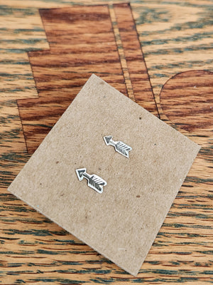 Sterling Silver Arrows Up Stud Earrings