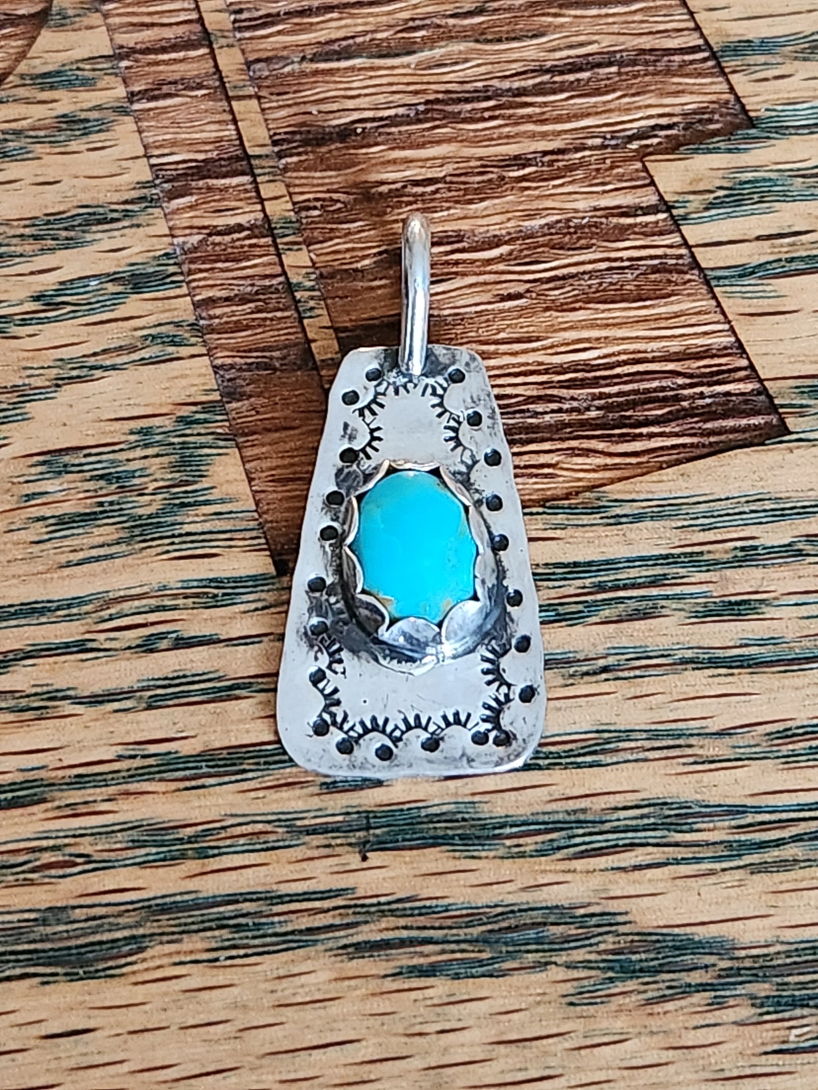 Sterling Silver and Kingman Turquoise Pendant