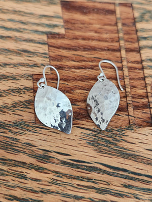 Hammer Textures Sterling Silver Dangle Earrings