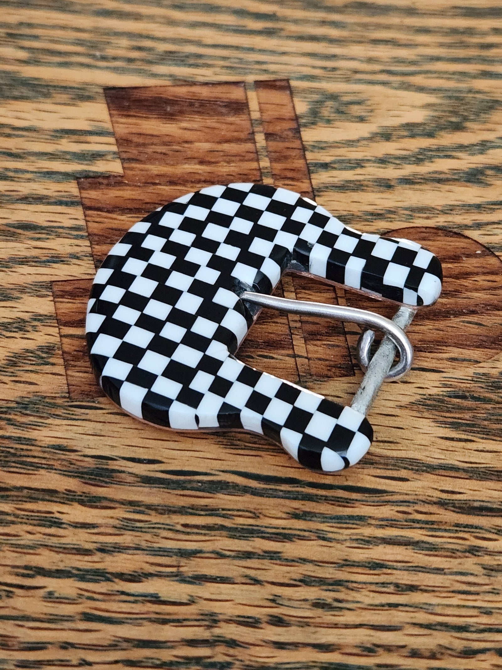 Checkered Belt Buckle