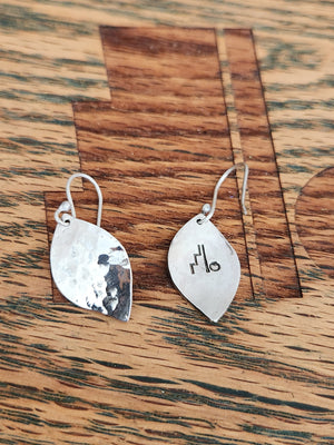 Hammer Textures Sterling Silver Dangle Earrings