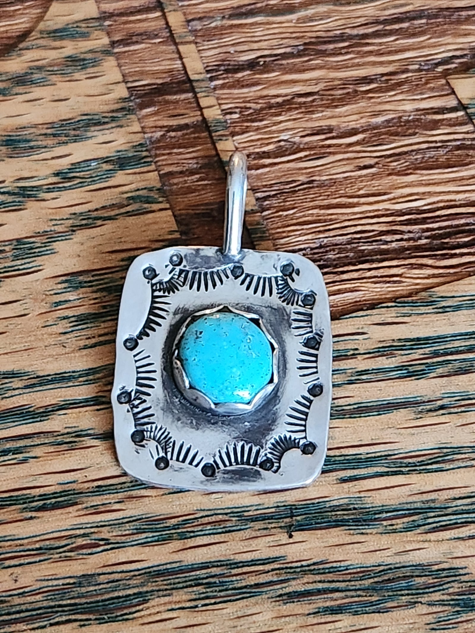 Classic Sterling Pendant with Persian Turquoise