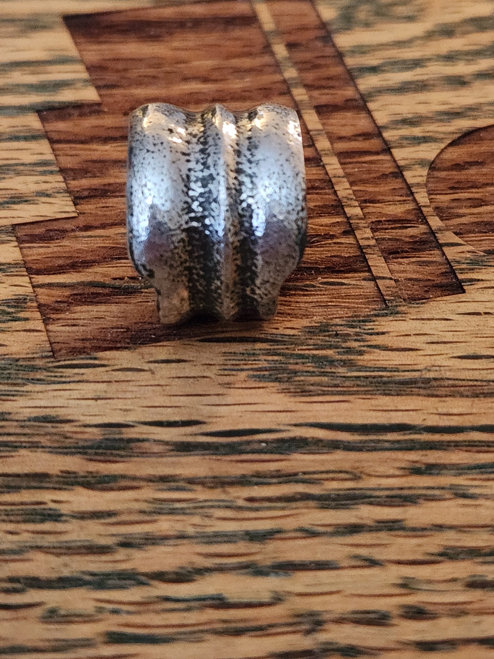 Tufa Cast Sterling Wide Band Size 10 Ring
