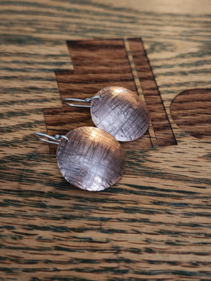 Copper and Sterling Silver Disc Earrings