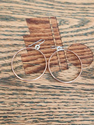 Copper and Silver Hoop Earrings