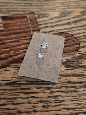 Middle Finger Sterling Silver Stud Earrings