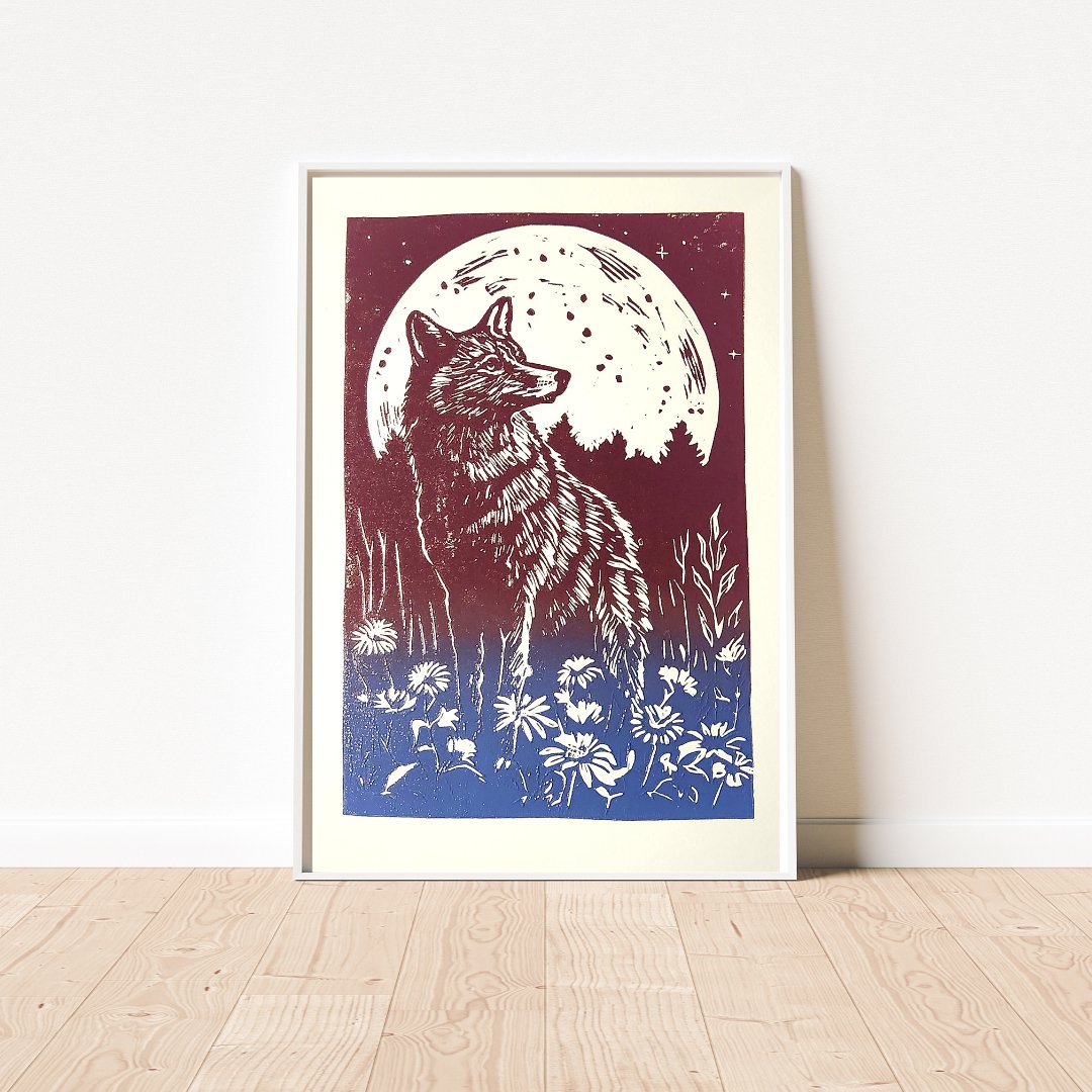Coyote Moon Print - Indigenized