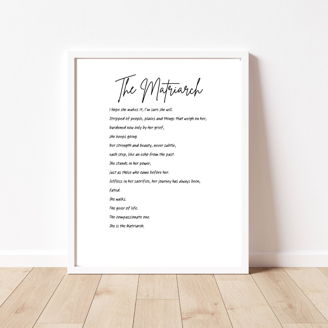 The Matriarch Poem and Print Bundle - Indigenized