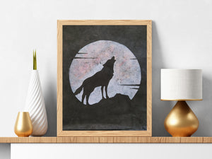 The Original Coyote Moon Print - Indigenized