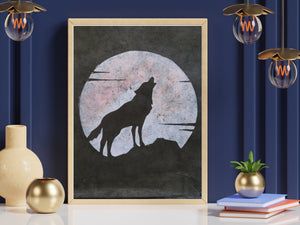 The Original Coyote Moon Print - Indigenized